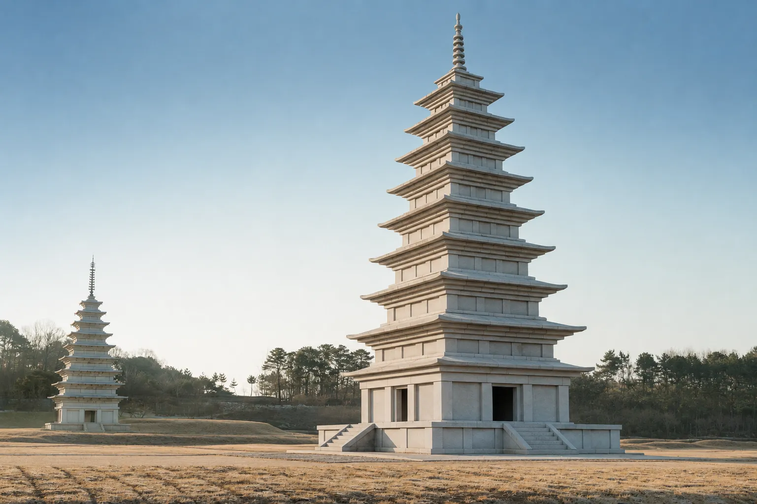 Mireuksa temple stone pagoda (reconstructed)