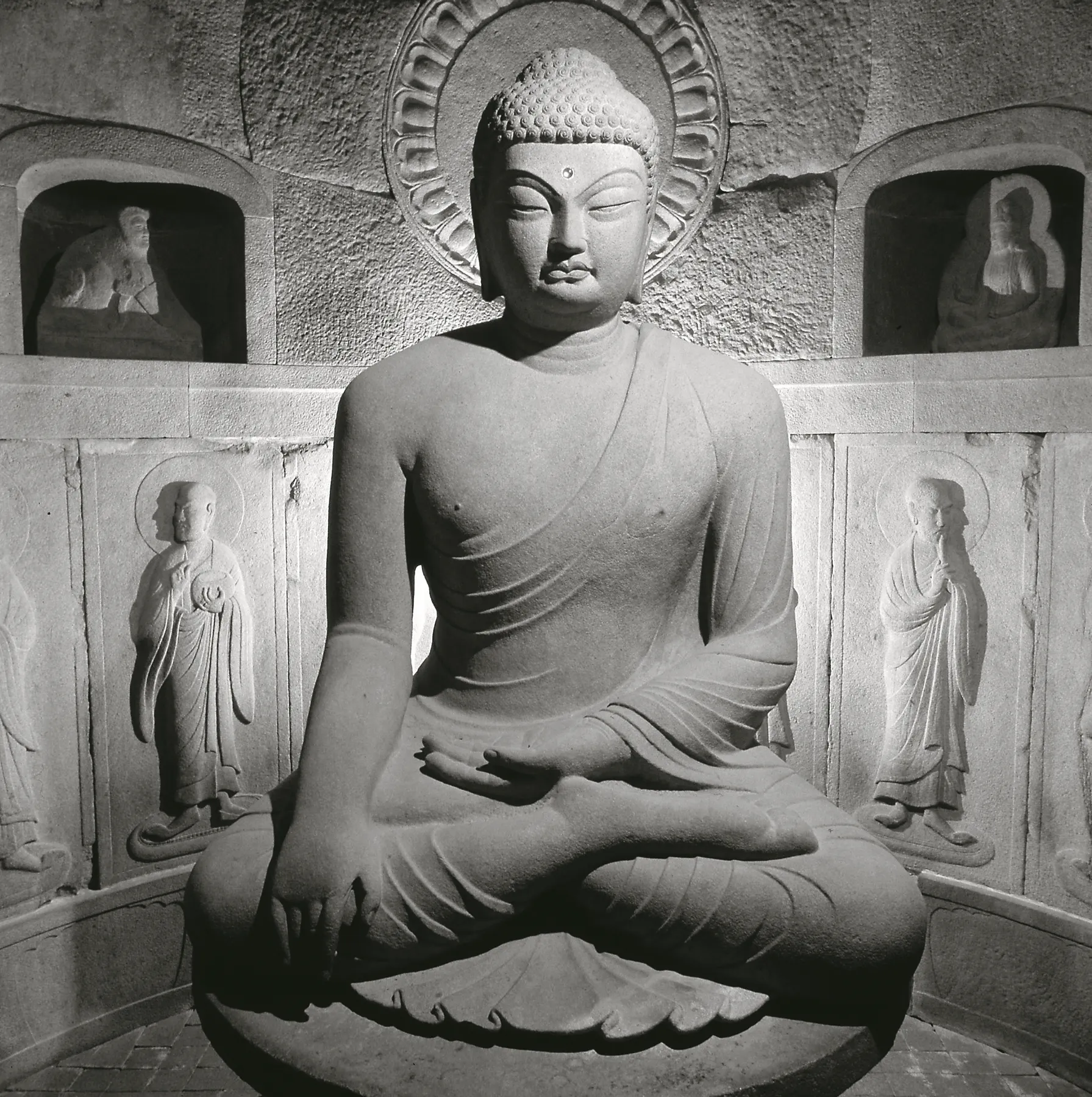 The seated granite Buddha of the Seokguram grotto